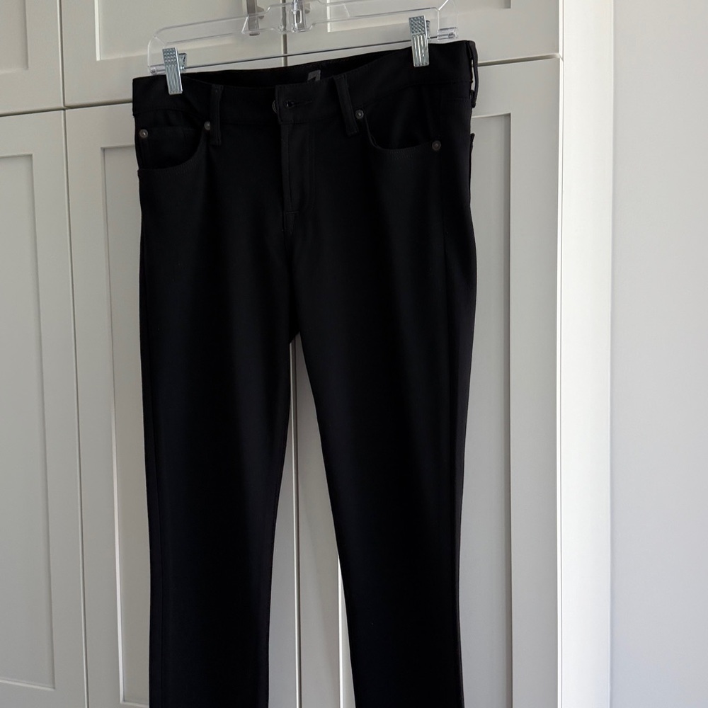 7 For All Mankind Black Straight Leg Jeans